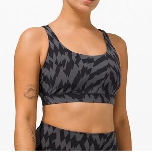 Lululemon Energy Bra Voltage Graphite Grey Black Size‎ 4